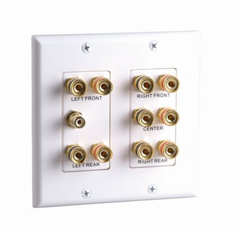 2-Gang 5.1 Surround Sound Distribution Wall Plate